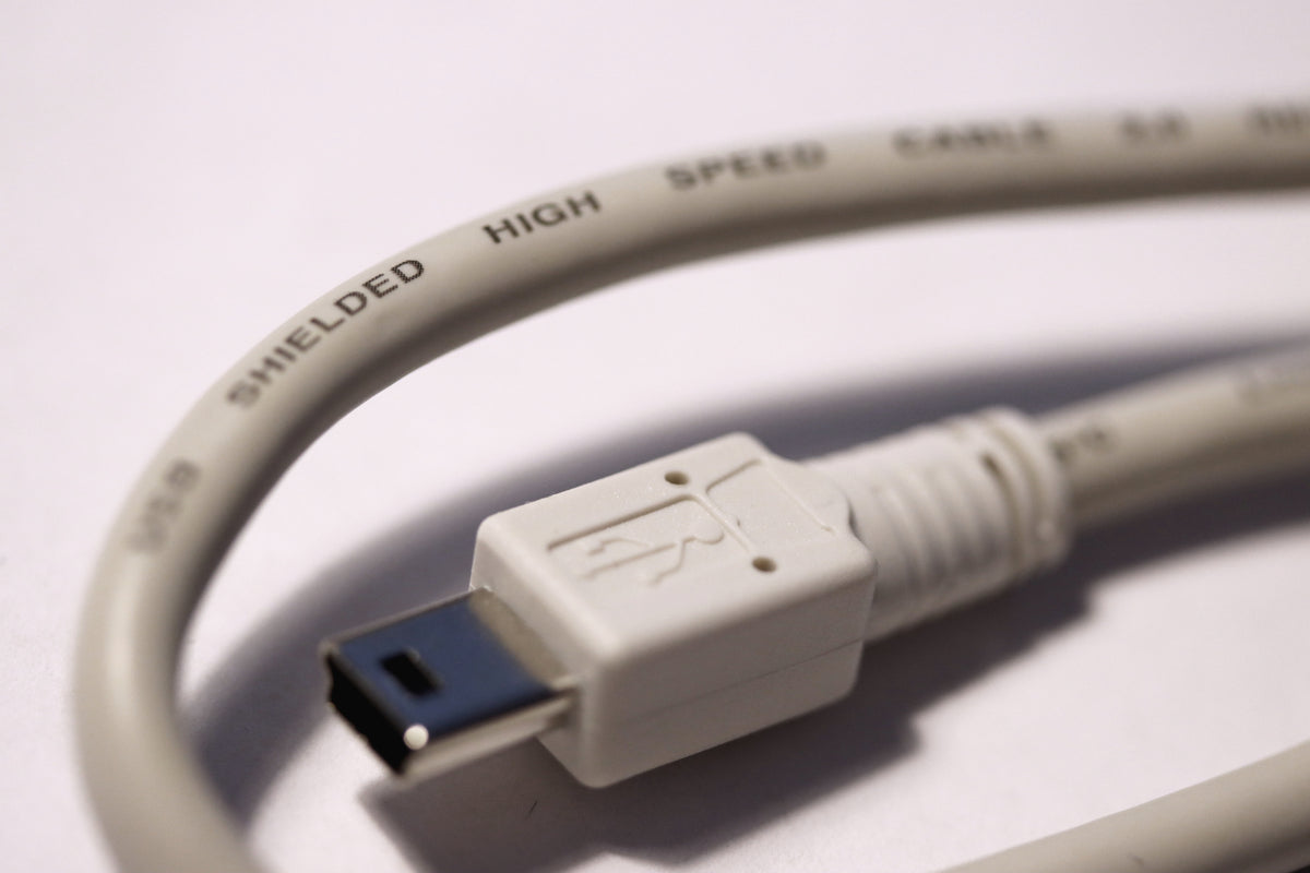 USB Cable: A male to Mini-B male (Molex brand)