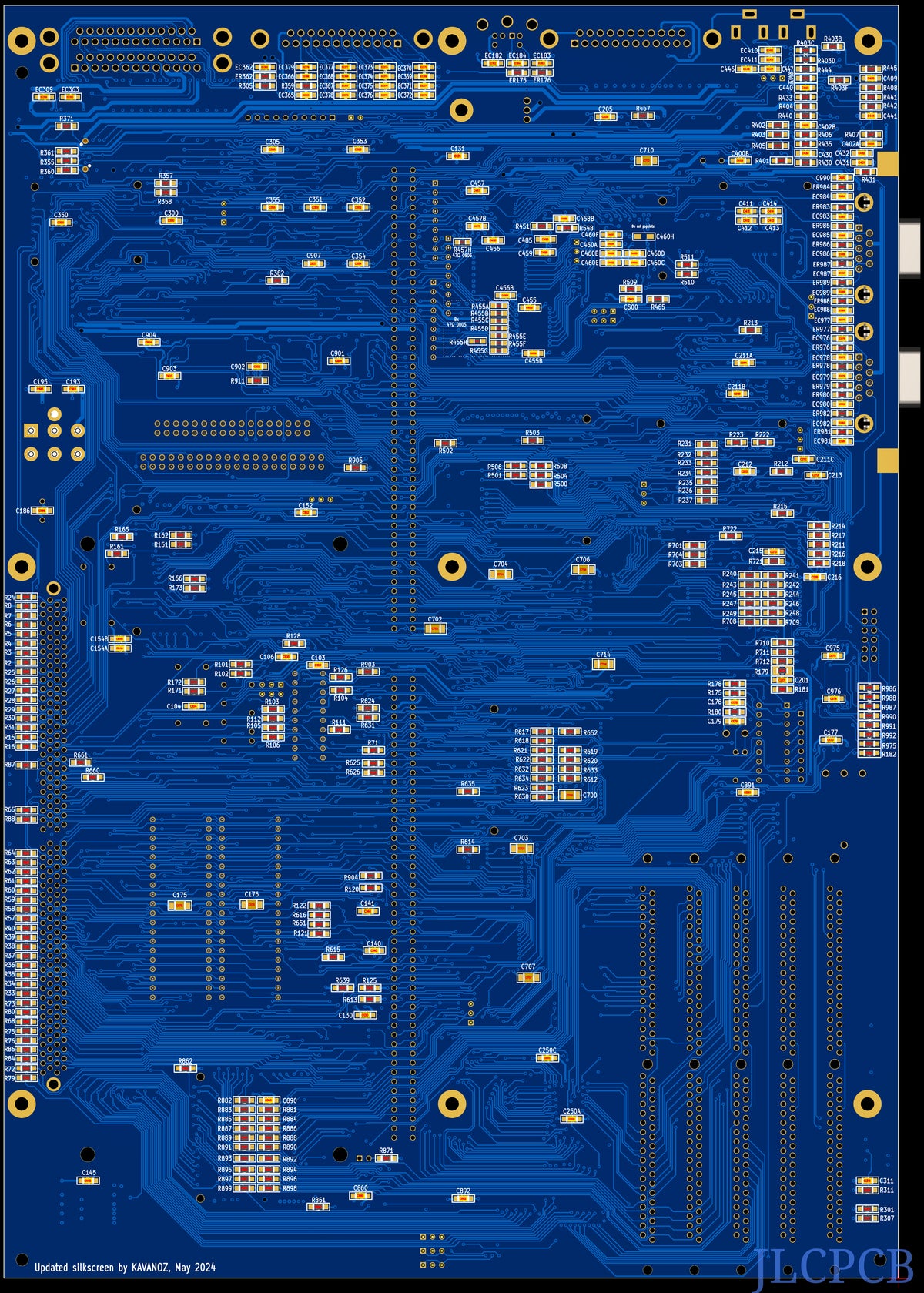 Amiga 4000 Partially Populated Replica Motherboard