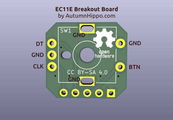 EC11E rotary encoder adapterprint (breakout board)
