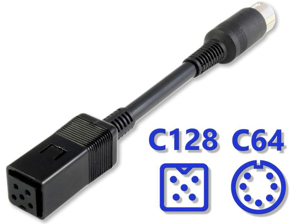 C128 til C64 strøm-adapter