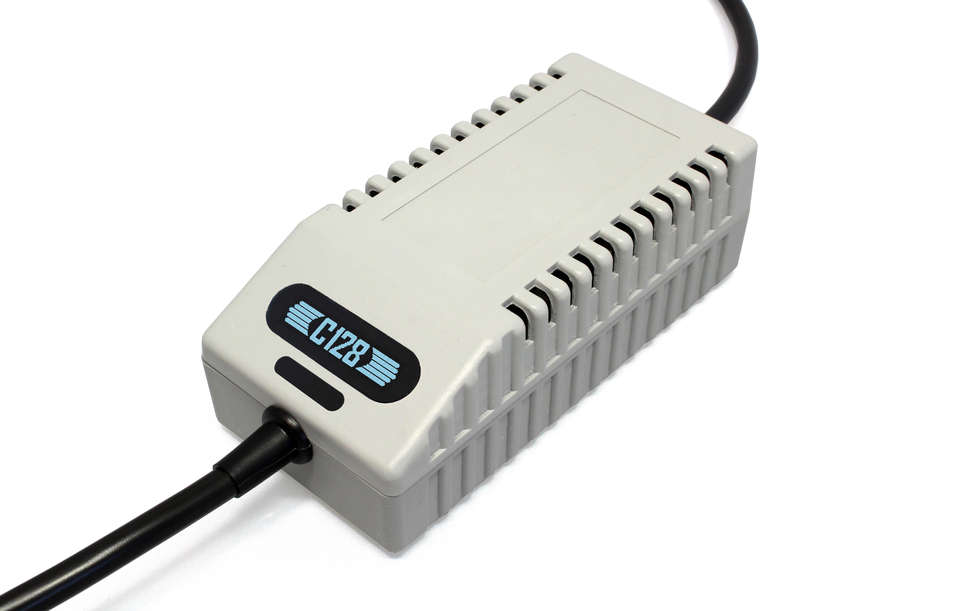 Commodore 128 Power Supply with OLED Screen