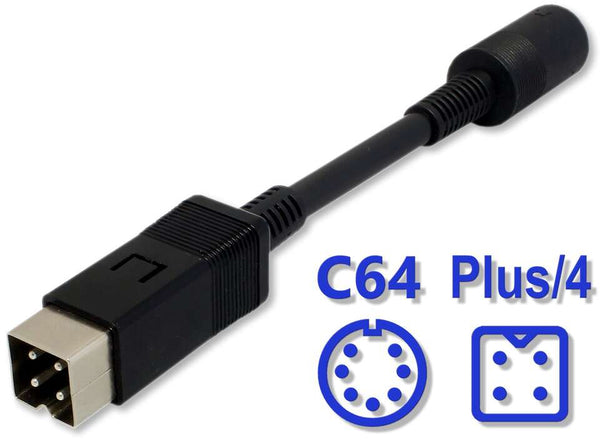 C64 til Plus/4 strøm-adapter