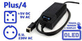 Commodore Plus/4 Power Supply with OLED Screen