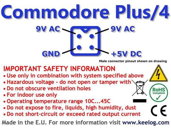 Commodore Plus/4 Power Supply